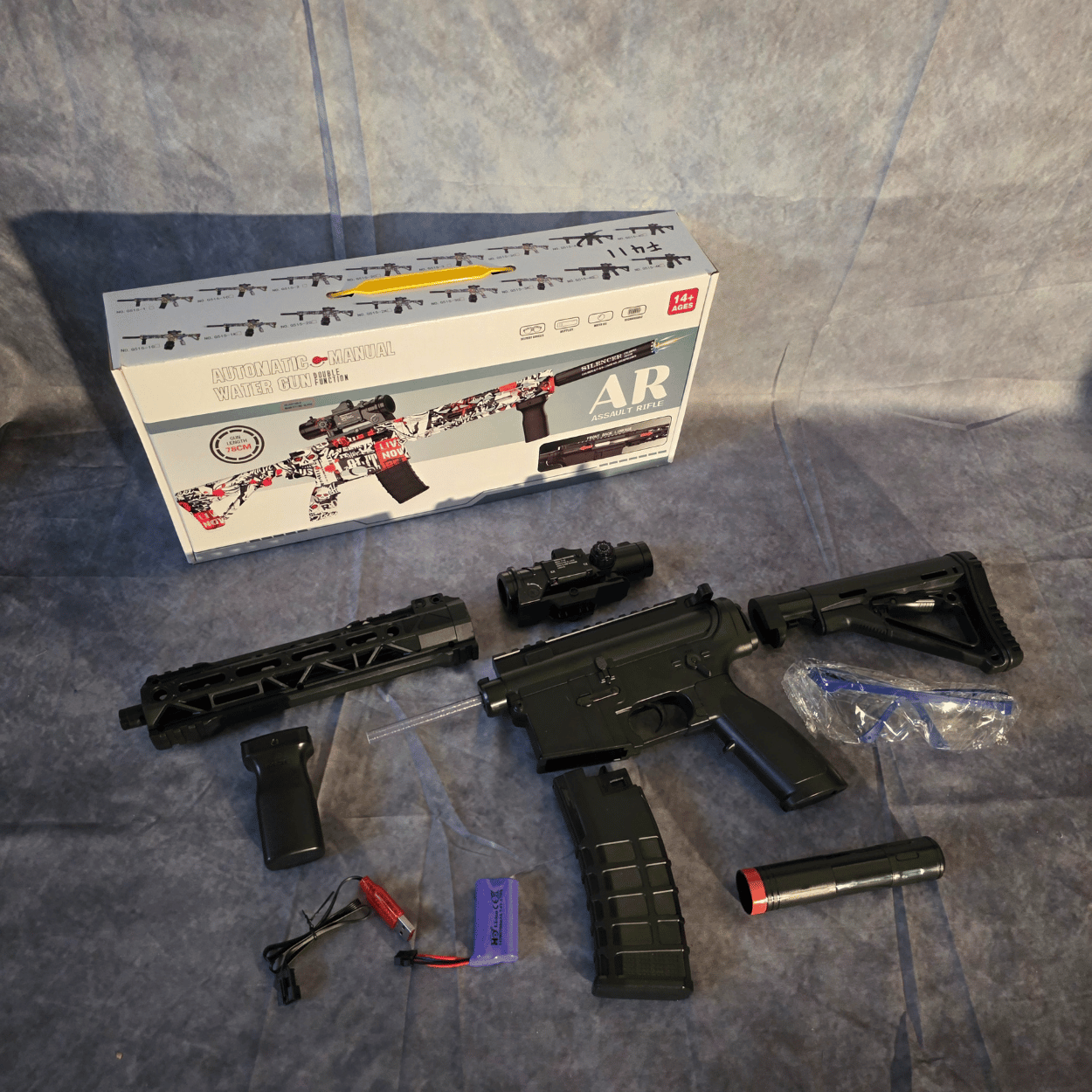 AR16 Sort - Elektrisk Gelblaster